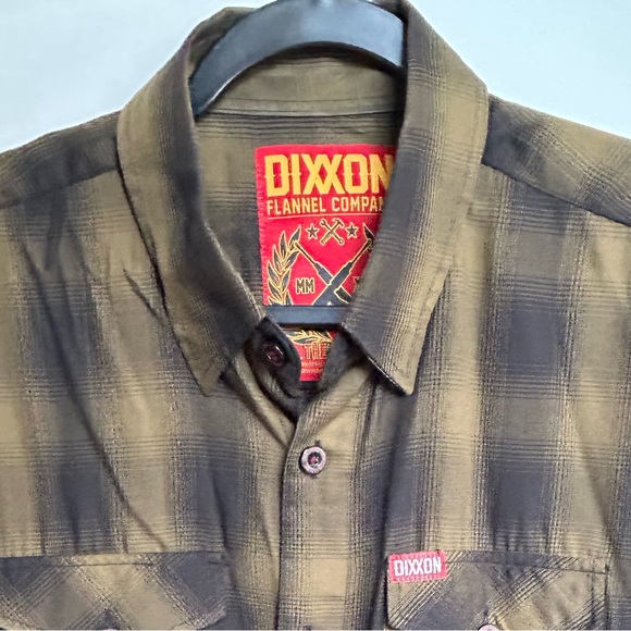 DIXXON Other - DIXXON Tan and Brown Plaid Short Sleeve Button-Up Shirt Men’s Medium